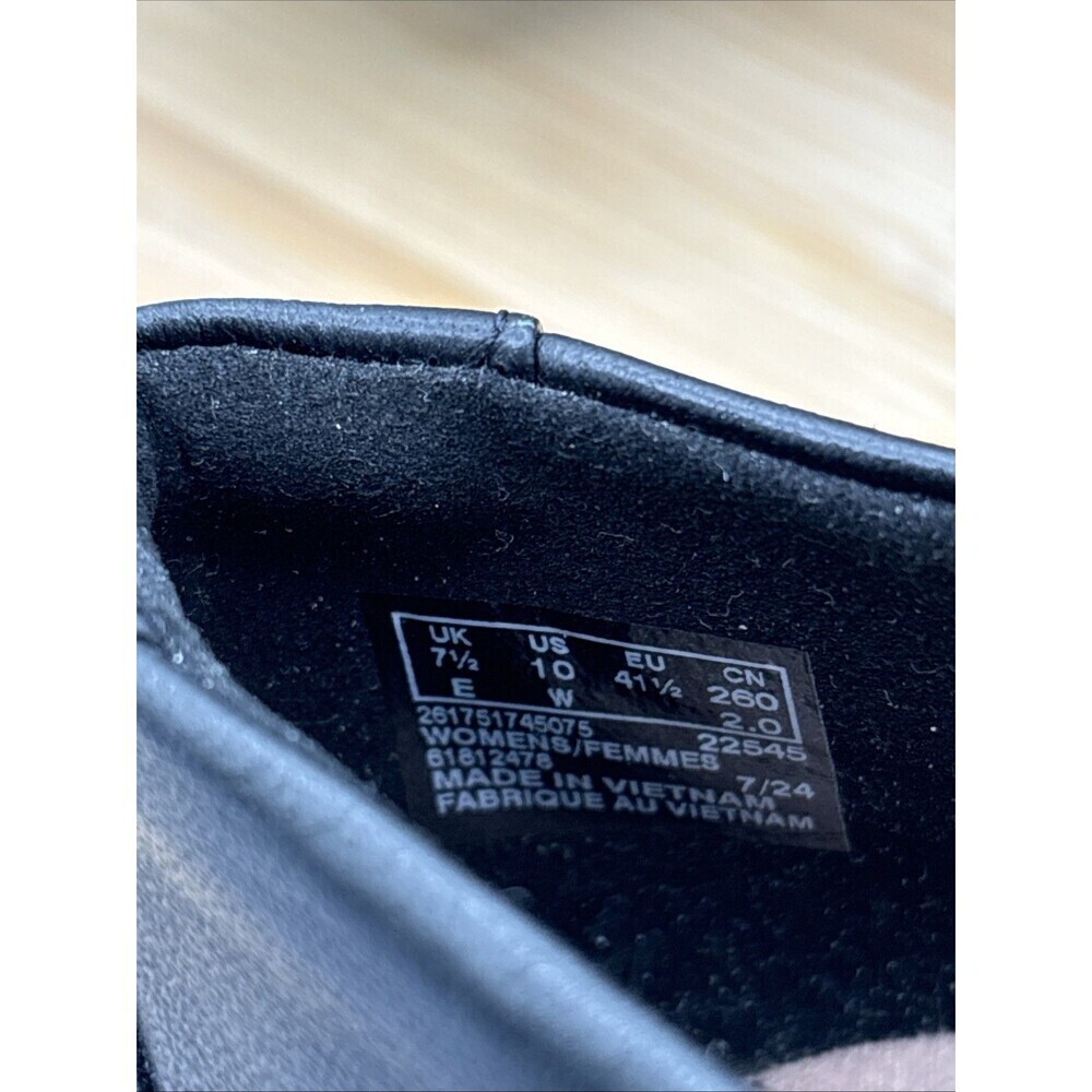 Clarks Juliet Gem Leather Slip On Shoes Black Women Size 10W Comfort Flat - Picture 9 of 10